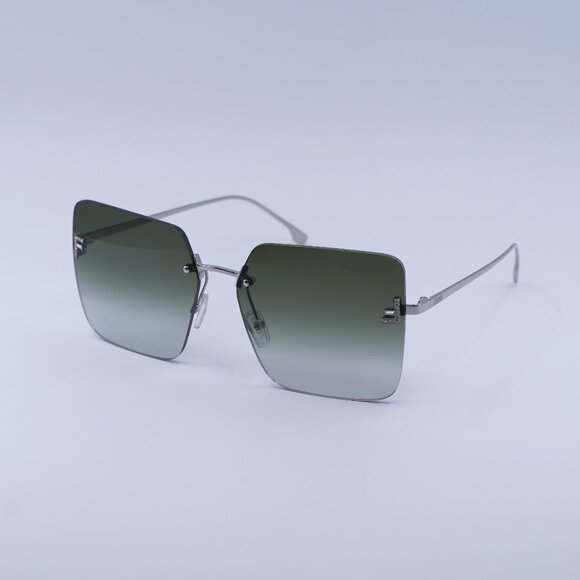 🕶️ New Fendi FE4082US 16F Sunglasses - Shiny Palladium Frame, Brown Lenses